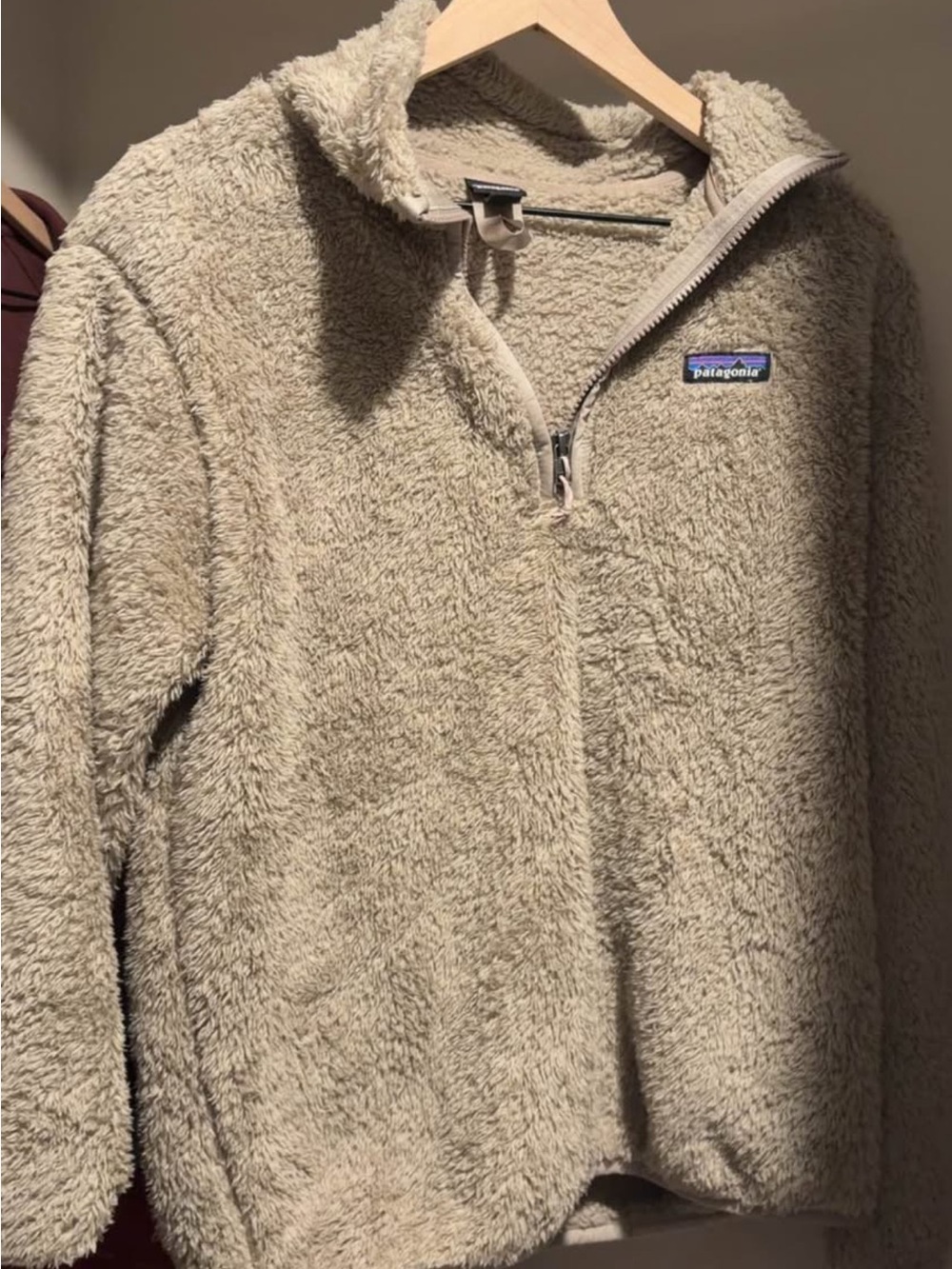 Patagonia Beige Sherpa Half-Zip Pullover